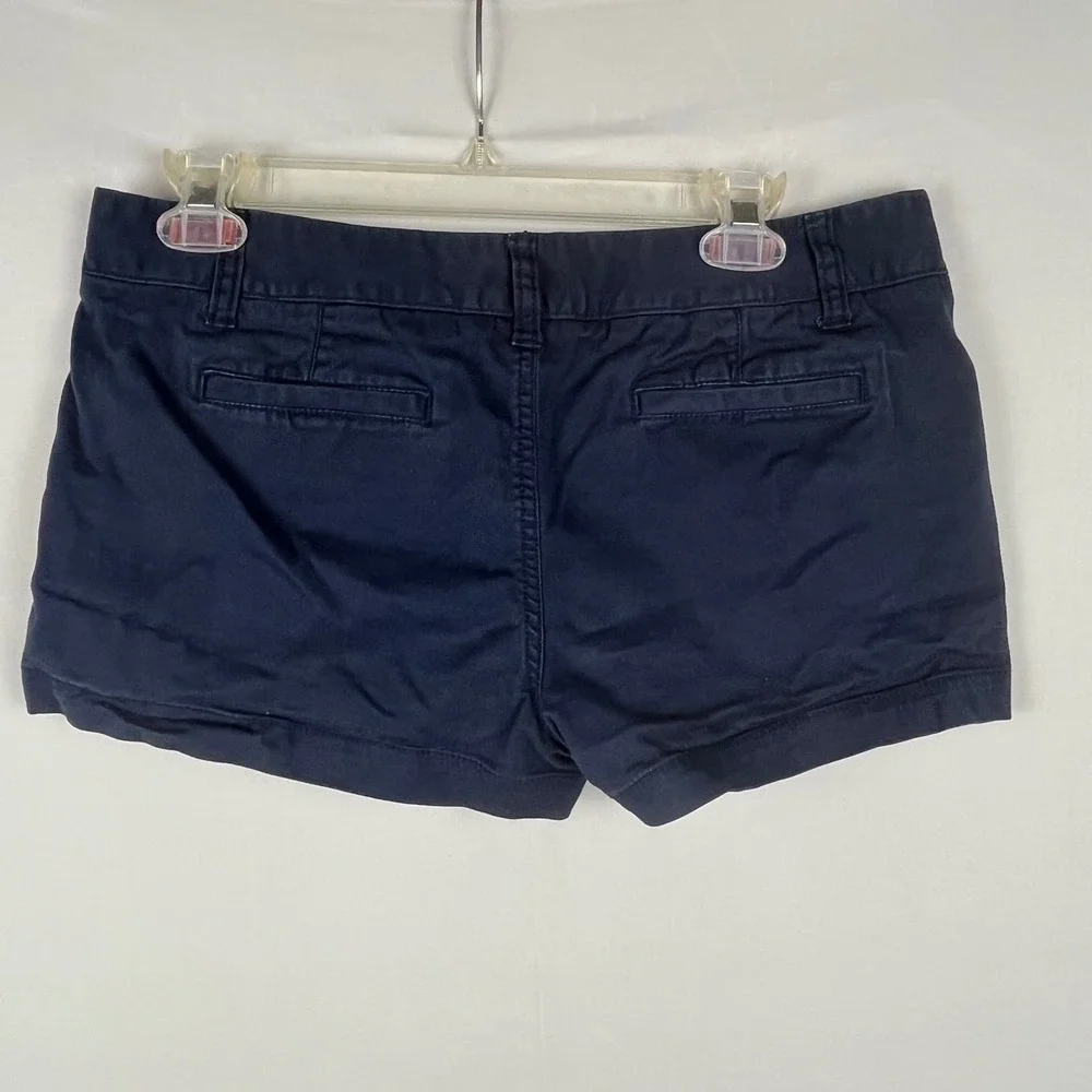 Mossimo Navy Blue Chino Low Rise Short Shorts Micro‎ Mini Wms 11 Y2K 2000s EUC